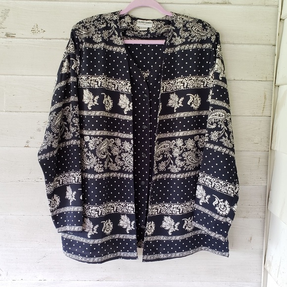 Alfred Dunner Jackets & Blazers - Vintage Alfred Dunner Blue Jacket w/ Built-in Vest
